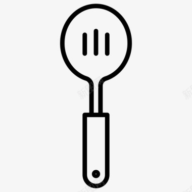 开槽勺盘子食物图标图标