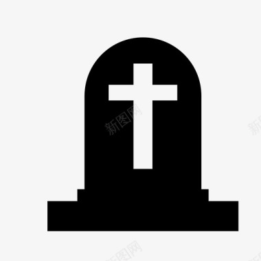 墓碑万圣节恐怖图标图标