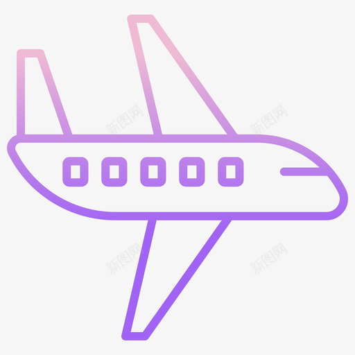 飞机行程258外形坡度图标svg_新图网 https://ixintu.com 坡度 外形 行程 飞机