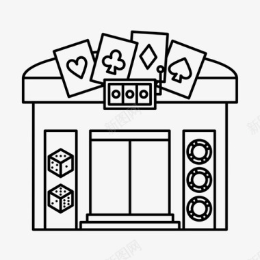 赌场筹码骰子图标图标