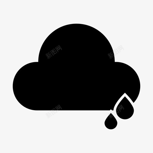 雨滴云水图标svg_新图网 https://ixintu.com 天气 雨滴