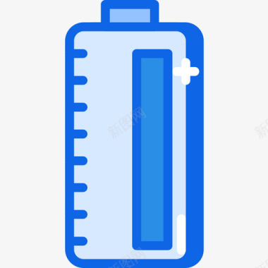 电池tech15蓝色图标图标