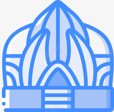 莲花寺印度47蓝色图标图标