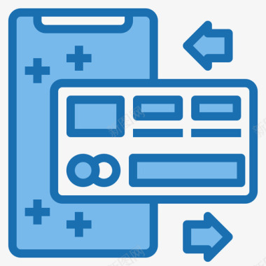 信用卡数字支付3蓝色图标图标