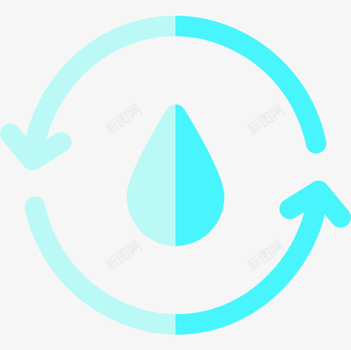 循环水可再生能源2平坦图标svg_新图网 https://ixintu.com 再生 可再 平坦 循环 环水 能源