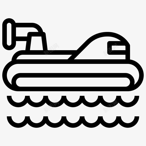 气垫船运输169直线图标svg_新图网 https://ixintu.com 气垫船 直线 运输