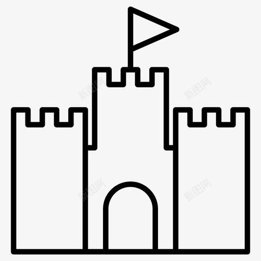 城堡堡垒历史图标svg_新图网 https://ixintu.com 历史 城堡 堡垒 塔 游戏