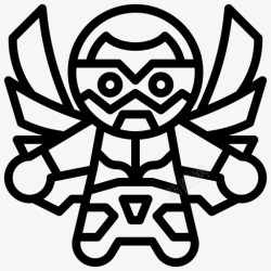 老年化超级英雄超级英雄超级英雄化身直线型图标高清图片