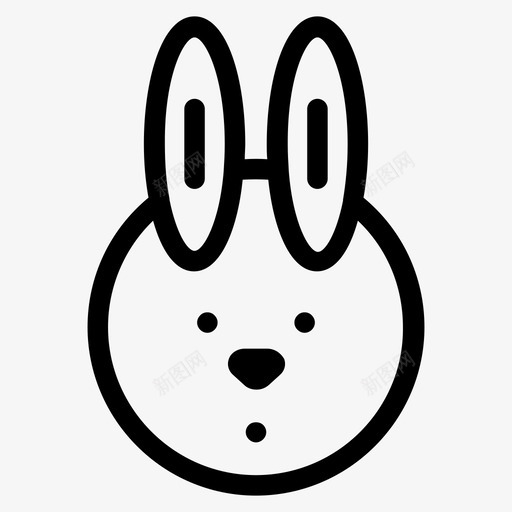 兔子动物小兔图标svg_新图网 https://ixintu.com 兔子 动物 小兔 骷髅