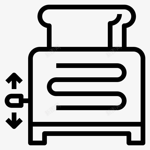 烤面包机柜台图标svg_新图网 https://ixintu.com 厨房 客房 柜台 烤面包 现代 设计 轮廓 面包机