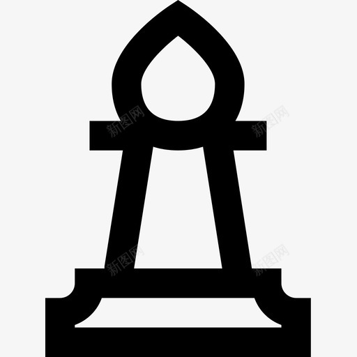 毕肖普国际象棋6直线图标svg_新图网 https://ixintu.com 国际象棋 毕肖 直线