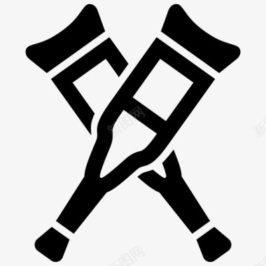 拐杖设备医疗图标图标
