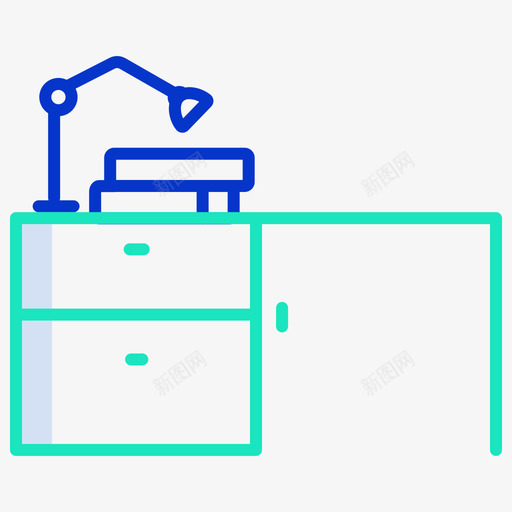 书桌家具装饰3轮廓颜色图标svg_新图网 https://ixintu.com 书桌 家具装饰3 轮廓颜色