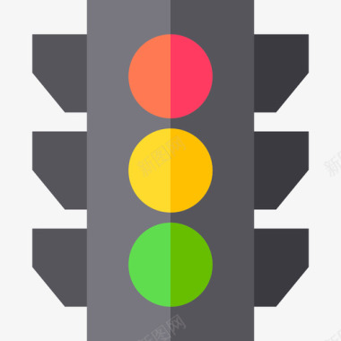 红绿灯交通和驾驶5平坦图标图标