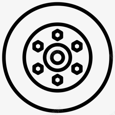 车轮轮辋圆形图标图标