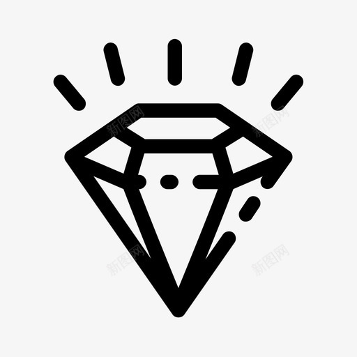 钻石奢侈品珍品图标svg_新图网 https://ixintu.com 介质 价值 奢侈品 珍品 缺口 钻石 随机