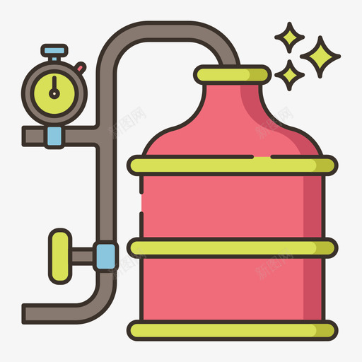 蒸馏油气2线性颜色图标svg_新图网 https://ixintu.com 油气 线性 蒸馏 颜色