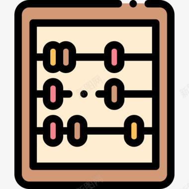 算盘教育240线颜色图标图标