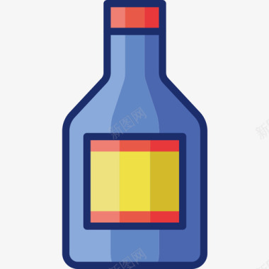 伏特加食品饮料7线性颜色图标图标