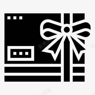 礼品购物和零售6字形图标图标