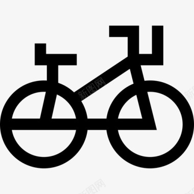 自行车公共服务15直线图标图标