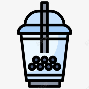 冰茶饮料39原色图标图标