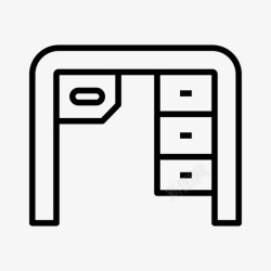 办公室餐桌办公桌家具办公室图标高清图片