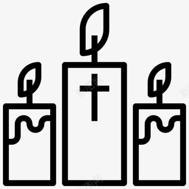 蜡烛基督教1直系图标图标
