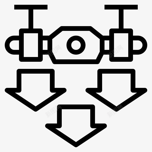下来24号无人机直线型图标svg_新图网 https://ixintu.com 24号 下来 无人机 直线 线型
