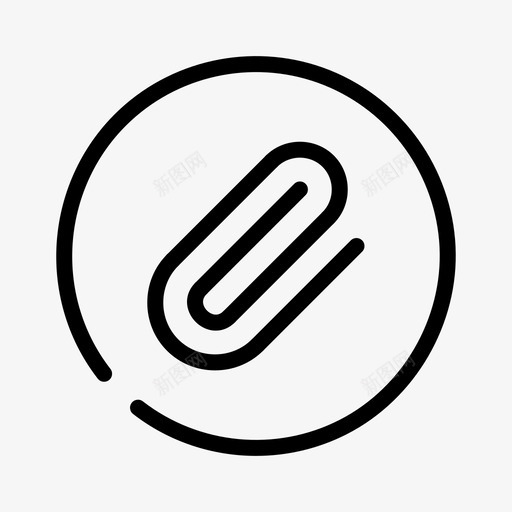 附件通信电子邮件图标svg_新图网 https://ixintu.com 回形针 电子邮件 通信 附件