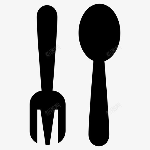 餐具套装食物叉子图标svg_新图网 https://ixintu.com 厨房 叉子 食物 餐具套装 餐厅