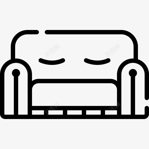 沙发睡觉时间25直线型图标svg_新图网 https://ixintu.com 沙发 直线型 睡觉时间25