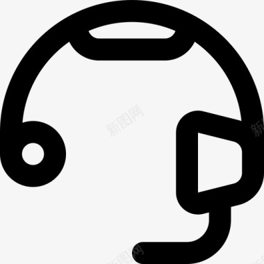 耳机支持服务5线性图标图标