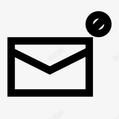 阻止邮件通信消息图标图标
