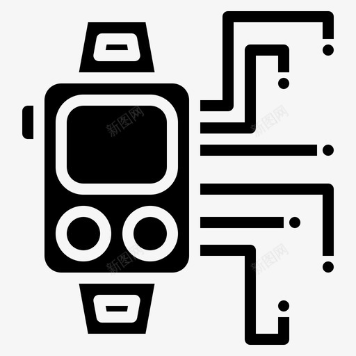 智能手表自动化未来图标svg_新图网 https://ixintu.com 人工智能地球固体 智能手表 未来 机器 现代 系统 自动化