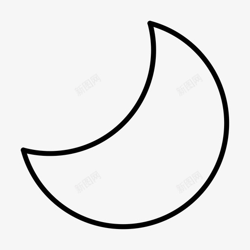 夜间模式月亮照片图标svg_新图网 https://ixintu.com 关闭 夜间 月亮 模式 照片