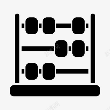 算盘计算器教育图标图标