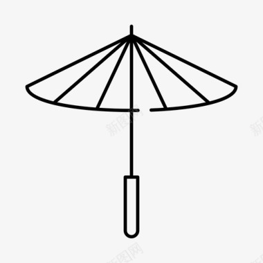 雨伞图标日式图标