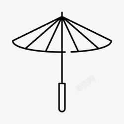 日式传统图案雨伞图标日式高清图片
