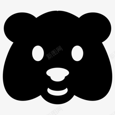 熊动物脸动物玩具图标图标