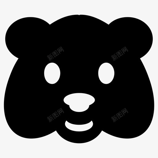 熊动物脸动物玩具图标svg_新图网 https://ixintu.com 动物 可爱 爱的 玩具