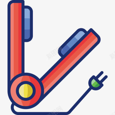 电子家用电器1线性颜色图标图标