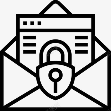 机密电子邮件机密信息3直邮图标图标