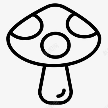 蘑菇第6季线形图标图标