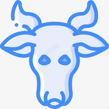 牛印度47蓝色图标图标