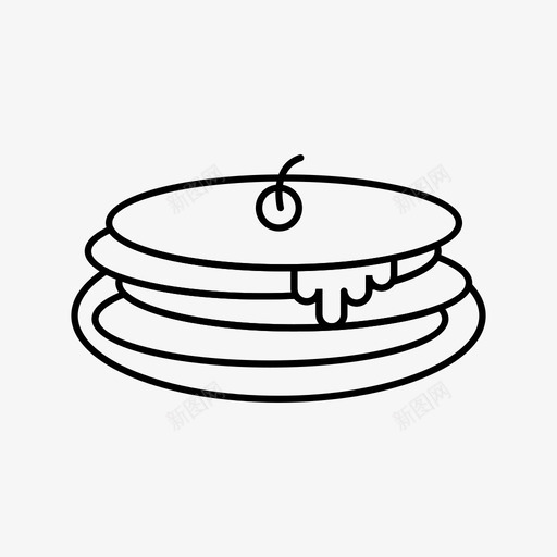 薄饼食物薄饼堆图标svg_新图网 https://ixintu.com 维多利 薄饼 薄饼堆 食物
