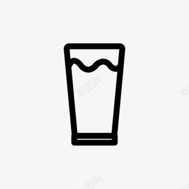 饮用水杯子玻璃杯图标图标