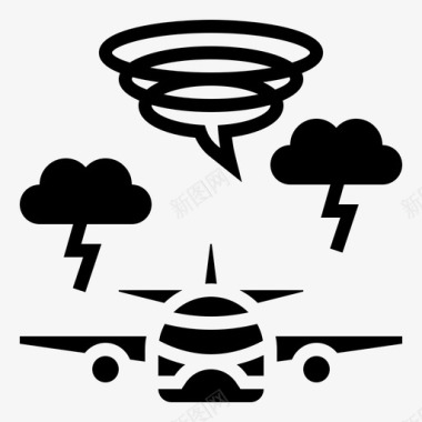 风暴飞机运输图标图标