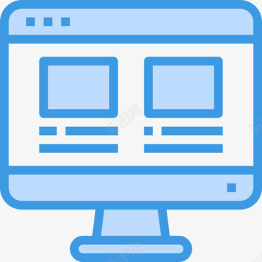 网页网站和windows界面蓝色图标图标