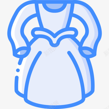 礼服公主4蓝色图标图标